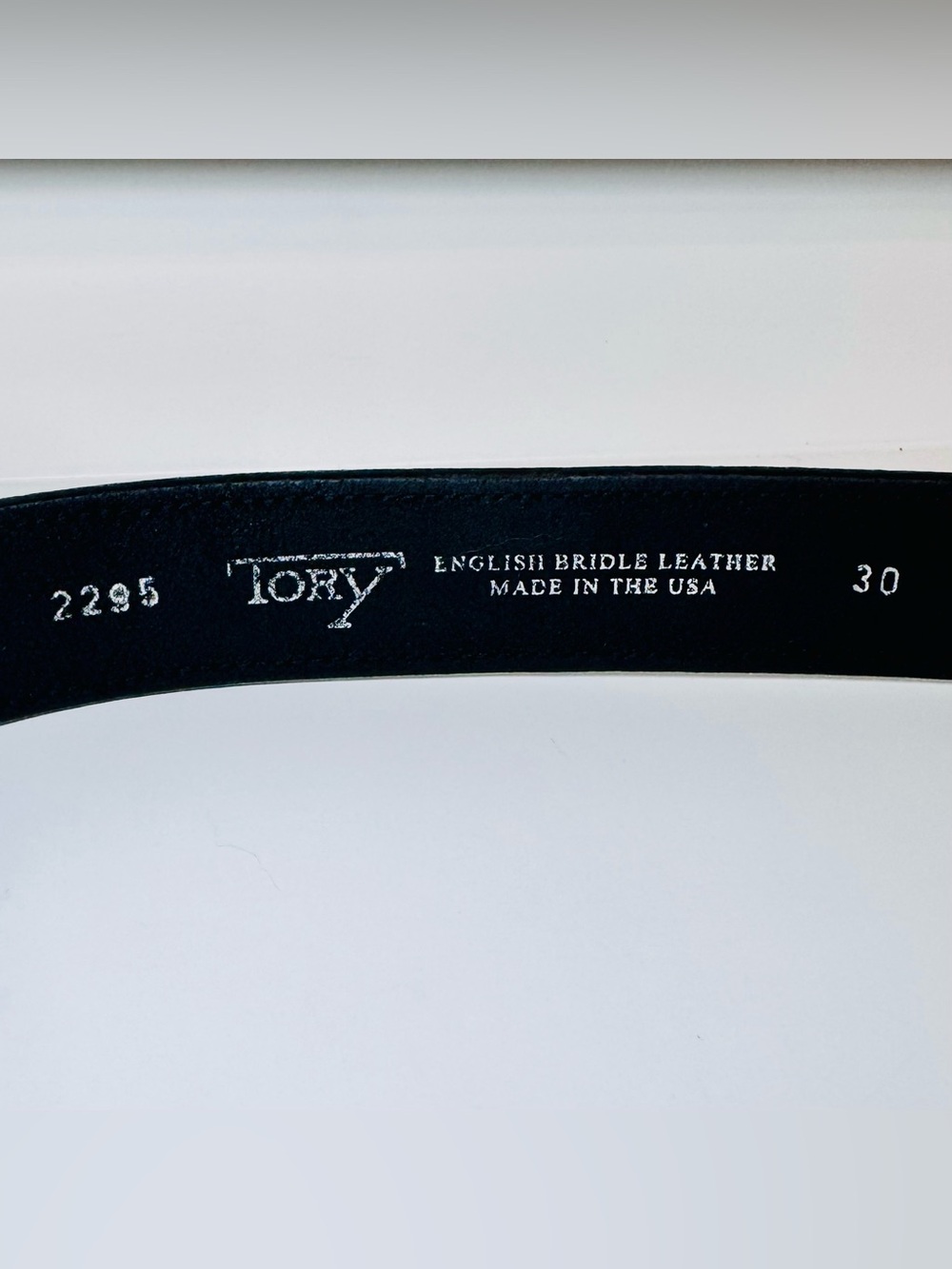 Tory Leather English Bridle Black Belt Size 30 • Made in USA • Hunter Classic - Picture 5 of 16